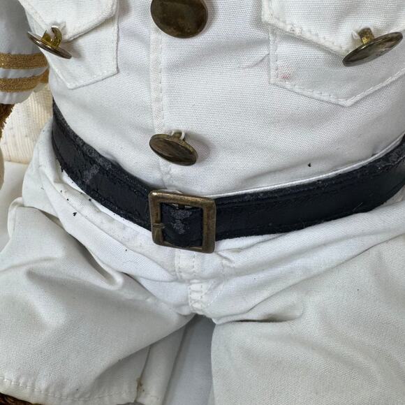 2010 Build A Bear Babs Plush & Outfit US Navy Officer Dress Whites Sailor Bear - Picture 3 of 8